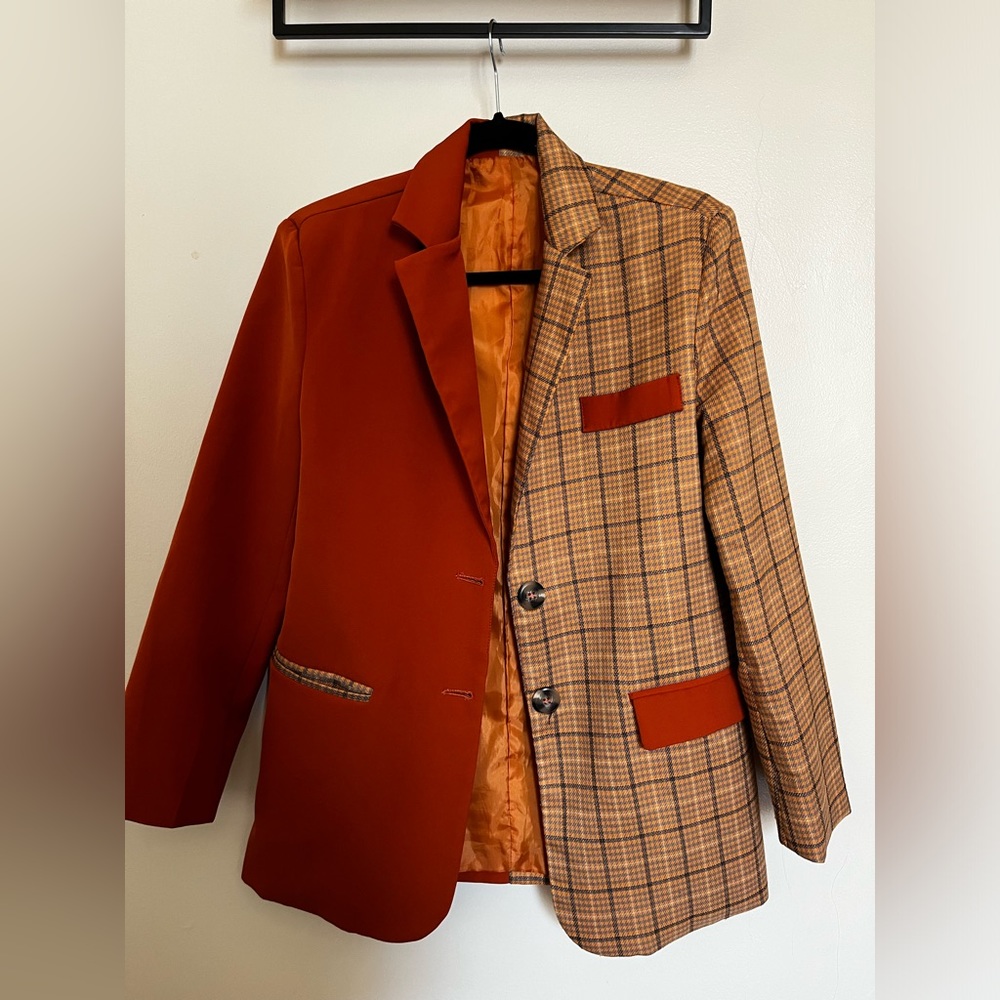 (SOLD) Multi-Print/Color Block Blazer